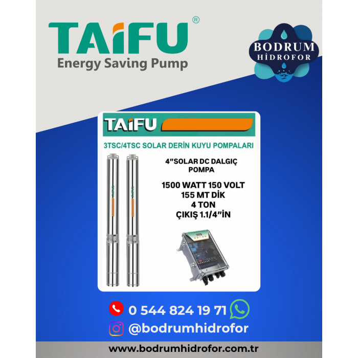 4 SOLAR DALGIÇ POMPA 1500 WATT